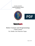 Robot Control and Programming Class Notes