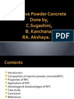 Reactive Powder Concrete Done By, C.Sugashini, B. Kanchana, RA. Akshaya