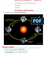 Motions of The Earth: Rotation and Revolution