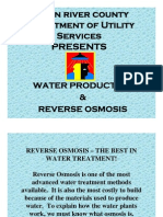 Indian River County Department of Utility Services Presents: Water Production & Reverse Osmosis