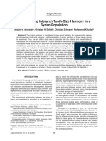 Standardizing Interarch Tooth-Size Harmony in a syrian