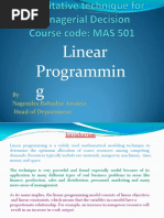 Linear Programmin G: by Nagendra Bahadur Amatya Head of Department