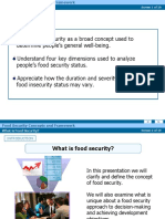 Learning Objectives: What Is Food Security?