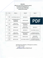 0. ORAR lectiile de CURS, anul I, seriile A, B, C. Facultatea MEDICINĂ nr.1