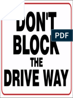 2x3 DONT BLOCK THE DRIVE WAY PDF