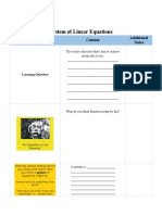 System of Linear Equations: Slides Content Additional Notes