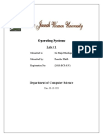 Operating Systems: Submitted To: Sir Majid Shafique Submitted By: Ramsha Malik Registration No: (2018-BCS-035)
