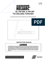 HW-26, HW-26R, & HW-26F Tig Welding Torches: Instruction Manual