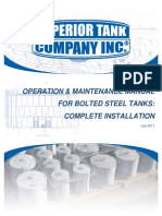 Operation & Maintenance Manual For Bolted Steel Tanks: Complete Installation