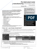 Pre-Fabricated Metal Building Manufacturing: Information and Checklist