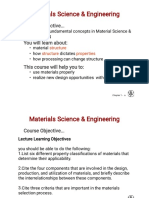 Materials Science & Engineering: Course Objective... You Will Learn About