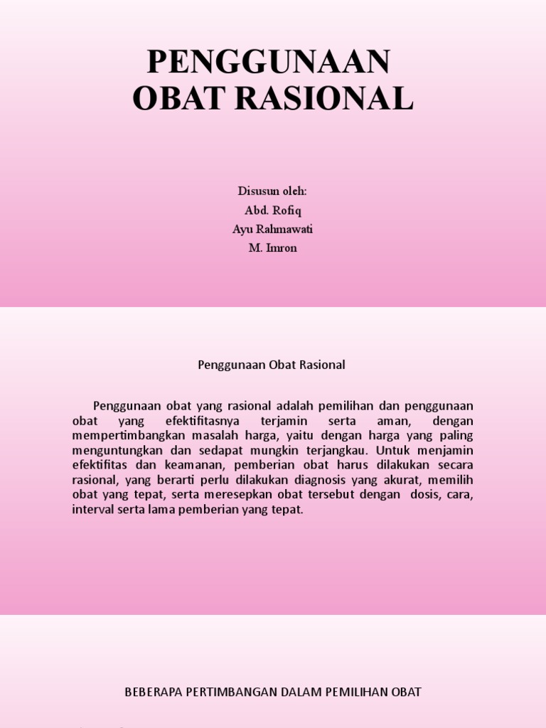 Panduan Penggunaan Obat Rasional | PDF