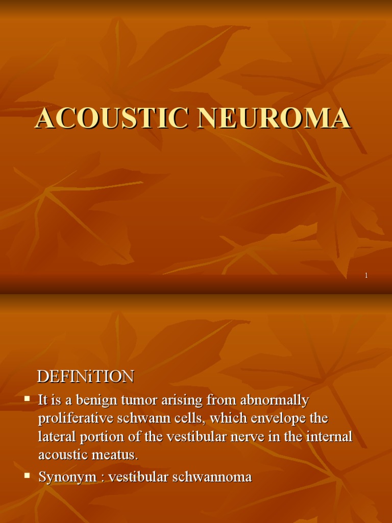 Acoustic Neuroma PDF Resonance Imaging Human Anatomy