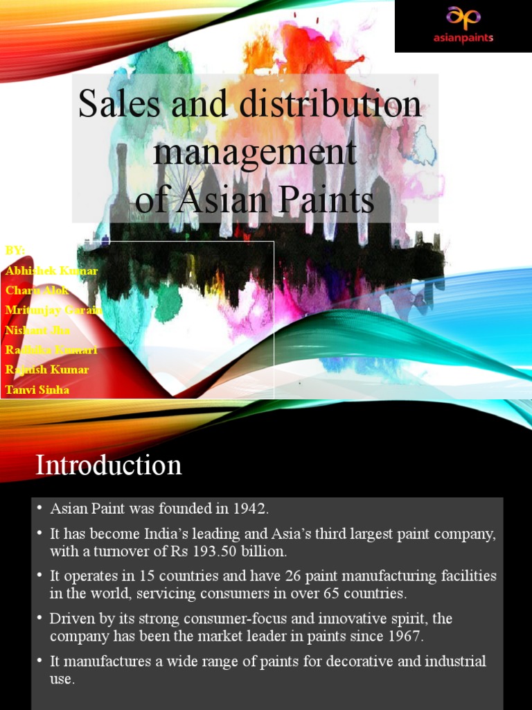 Sales and Distribution Management of Asian Paints | PDF | Sales | Retail