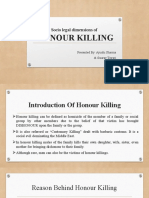 Honour Killings Under Gender Law