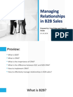 Managing Relationships in B2B Sales