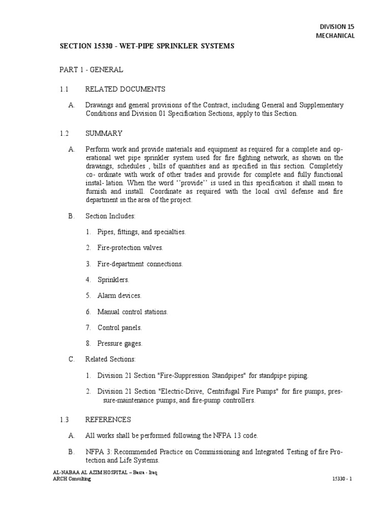 Wet-Pipe Sprinkler Systems Guide | PDF | Fire Sprinkler System | Valve