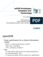 Openehr Archetypes, Templates and Terminology: DR Ian Mcnicoll