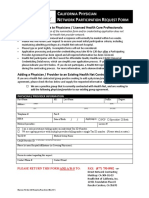Hnca Physician Network Participation Request Form PDF