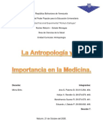 La Antropología y Su Importancia en La Medicina. (Sección 7) - CRISTOS SANA Y SALVA!!!