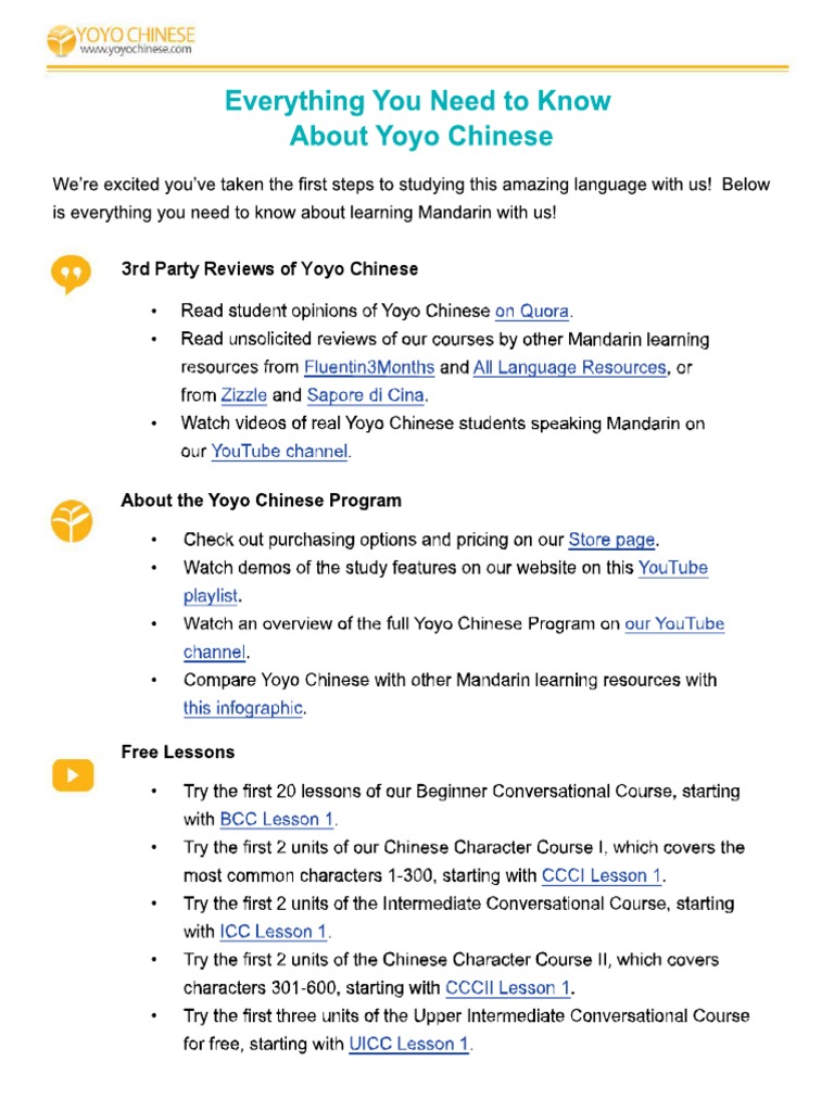 Everything You Need To Know About Yoyo Chinese PDF PDF