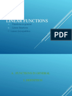 Linear Functions: Functions in General Linear Functions C. Linear (In) Equalities