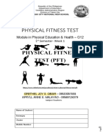 Physical Fitness Test: Module in Physical Education & Health - G12