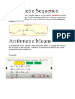 Arithmetic Sequence Formula