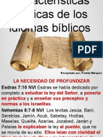 Características Básicas de Los Idiomas Bíblicos