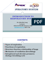 Introduction To Respiratory System-2020