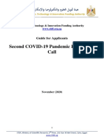 Second COVID-19 Pandemic Emergency Call: Guide For Applicants