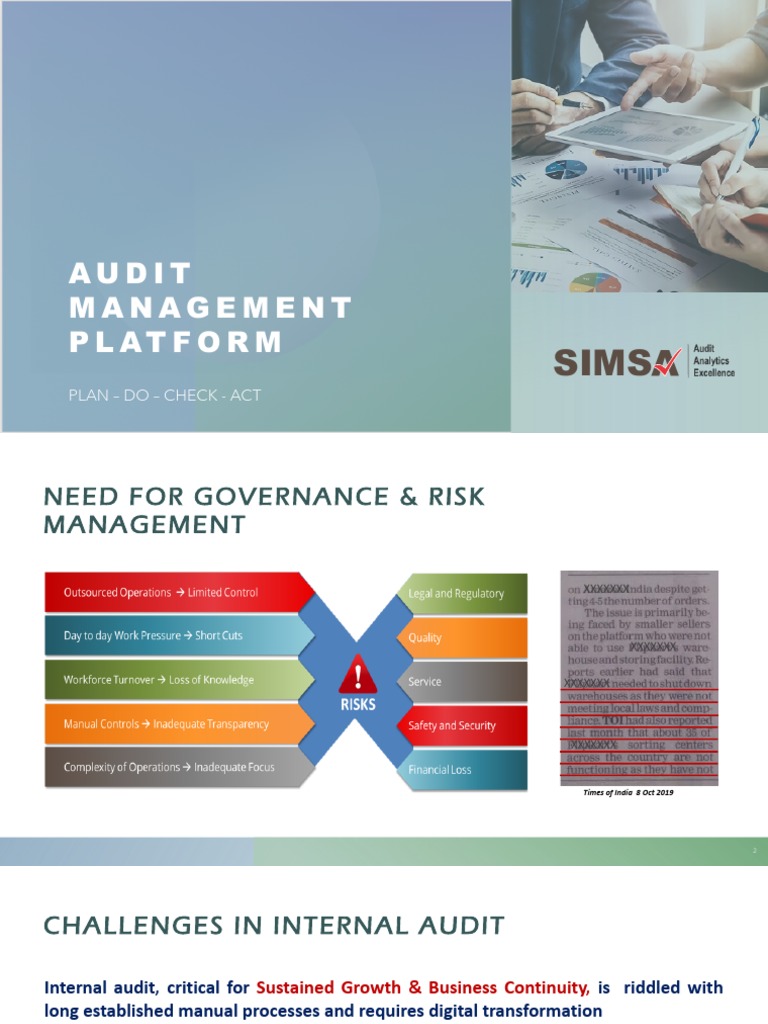 SIMSA: Cloud-Based Audit Solution | PDF | Audit | Supply Chain
