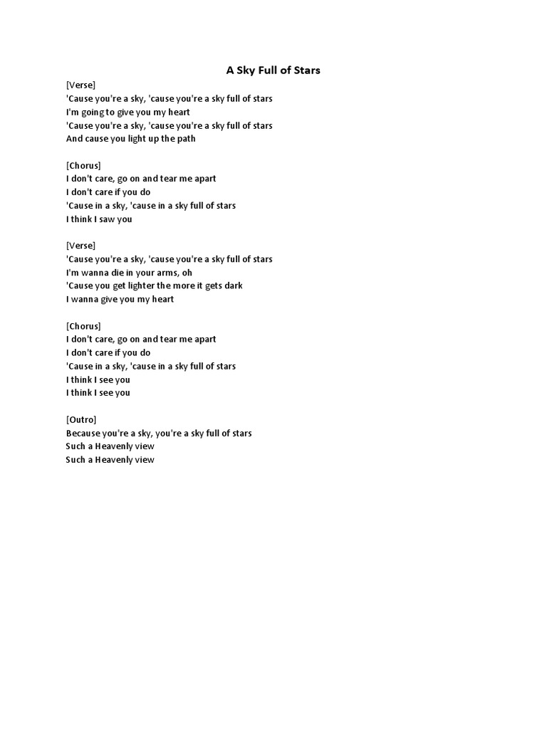 A Sky Full of Stars PDF