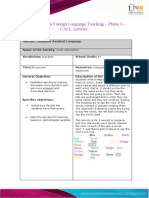 Methodology in Foreign Language Teaching - Phase 3 - CALL Activity