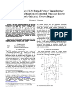 High Frequency FEM-based Power Transformer Modeling: Investigation of Internal Stresses Due To Network-Initiated Overvoltages