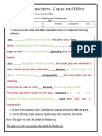 EXERCISE Conjunctions Cause and Result