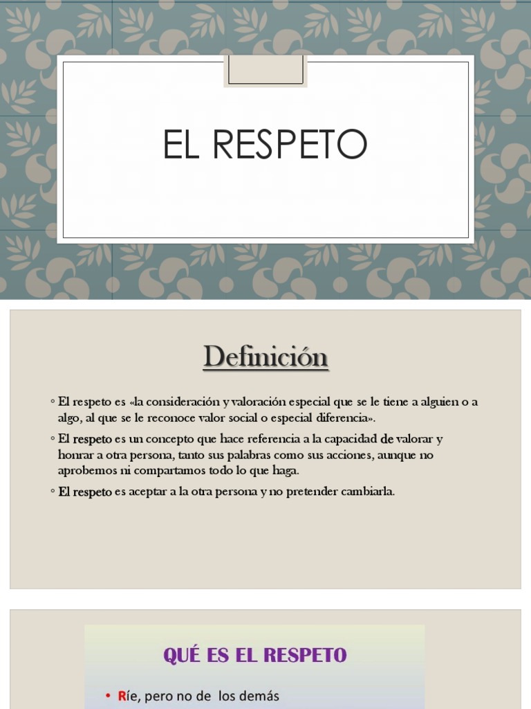 Definición y Valor del Respeto | PDF | Religión y espiritualidad | Poesía