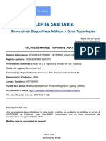 Alerta No - #007-2020 - GELOSE CETRIMIDE CETRIMIDE AGAR CET Problema de Fertilidad