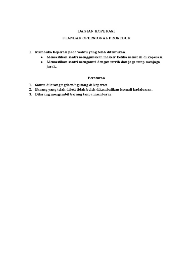 Sop Koperasi Pdf