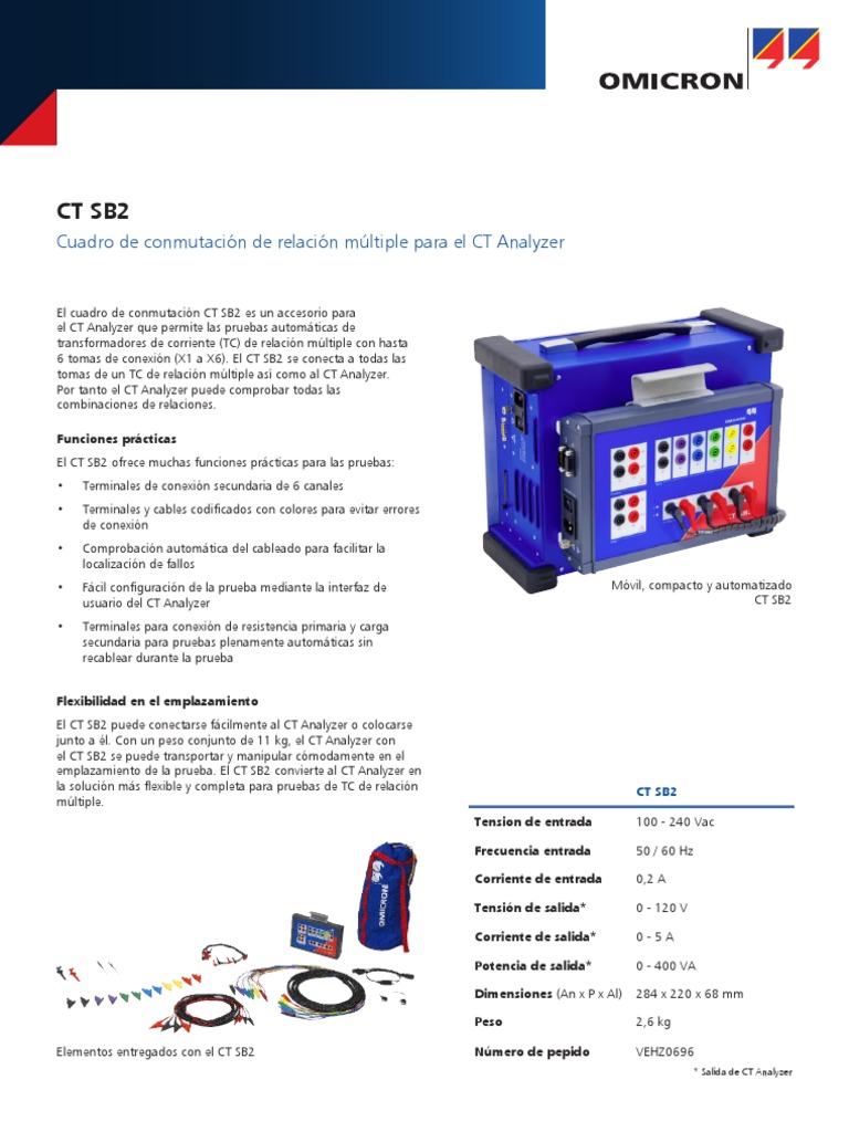 CT SB2 Datasheet ESP | PDF | Electrónica | Ingenieria Eléctrica