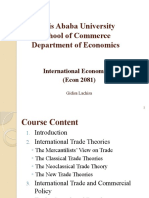 AAU School of Commerce Intro to International Economics I