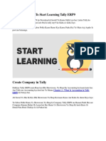 Chapter 5: How To Start Learning Tally ERP9