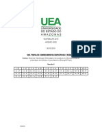 UEA-Macro 2019 - Conhecimentos Especificos Biologicas - Gabarito