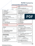 PLTW Engineering Formula Sheet 2018 (v18.0) : Statistics