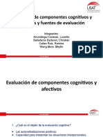 Evaluación de Los Componentes Cognitivos y Afectivos, y Fuentes de Información