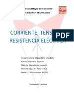 CORRIENTE, TENSION Y RESISTENCIA ELECTRICA