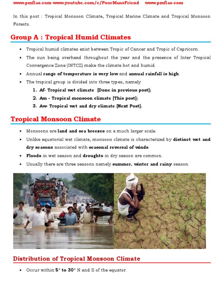 Climatic Regions 2 Monsoon Download Free Pdf Monsoon Rain