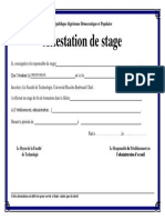 Attestation de Stage PDF