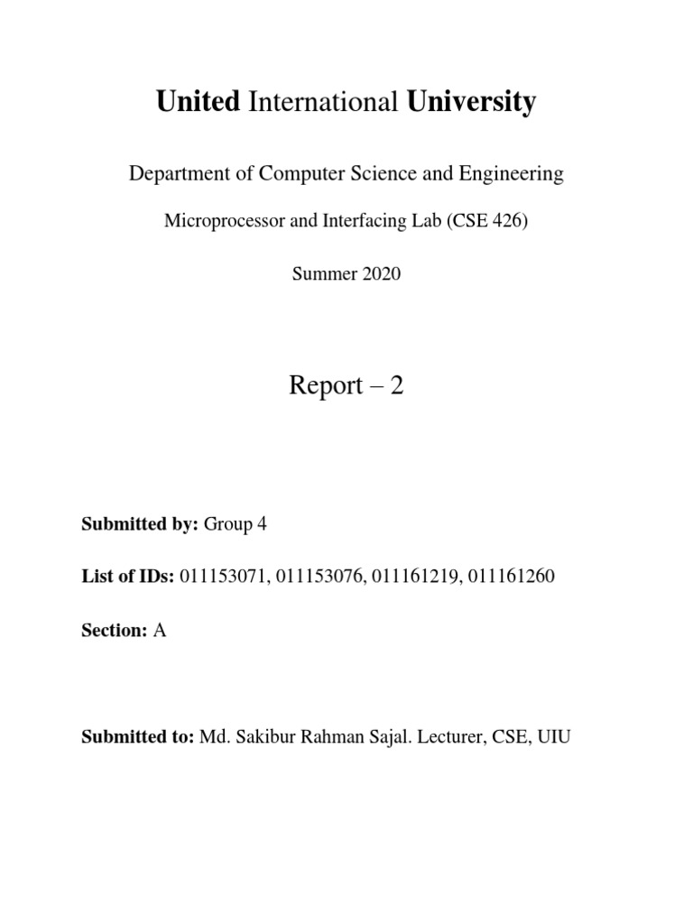 Report2 Group4 SecA MicroLAB | PDF | Random Access Memory | Central ...