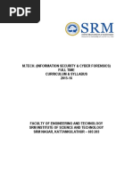 M.Tech. (Information Security & Cyber Forensics) Full Time Curriculum & Syllabus 2015-16